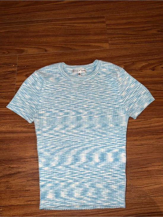 Fitz + Eddi Tops - Fitz + Eddy Sky Blue Short-Sleeve Ribbed Crop Top